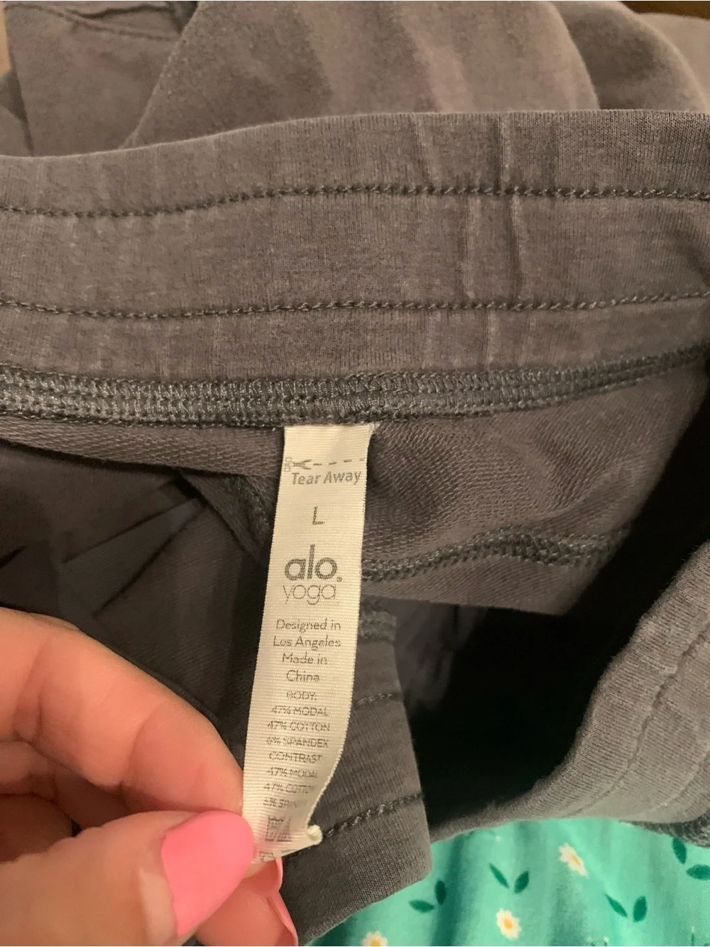 ALO Yoga Urban Moto Sweatpants Joggers Grey Anthracite Large